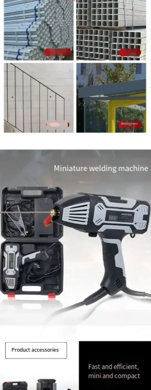 Industrial-grade handheld welding machine, with ergonomic design for portability and ease of operation. The arc is stable, the molten depth is sufficient, it is fully copper-compatible, and the ignition is quick. Multiple protective measures ensure safety and reliability. The accessories are complete and ready to use upon opening the box. It is an efficient welding tool for metal processing and equipment maintenance scenarios.