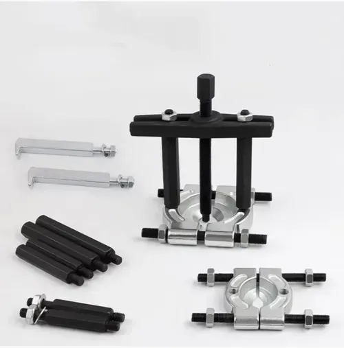 The bearing separator disassembly kit, with 14-121 pieces available in different specifications, is suitable for different-sized bearings. It is made of alloy steel and is rust-resistant and durable. The adjustable separator + ram combination ensures smooth disassembly without damaging the components. It is suitable for automotive repair, industrial maintenance, and other scenarios. It is an efficient tool for professional maintenance and DIY.