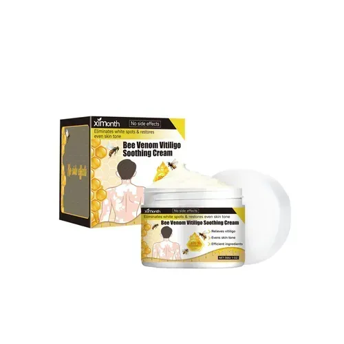 Don't miss out on today's exclusive offer! Get bottles of Bee Venom Vitiligo Soothing Repair Cream at once. The core ingredients of bee venom deeply nourish the skin base, promote cell regeneration and enhance self-repairing ability. It gently acts on the affected areas, gradually blurring the edges of the spots and making the skin complexion even, with no side effects and providing peace of mind.it's a must-have for skin care.