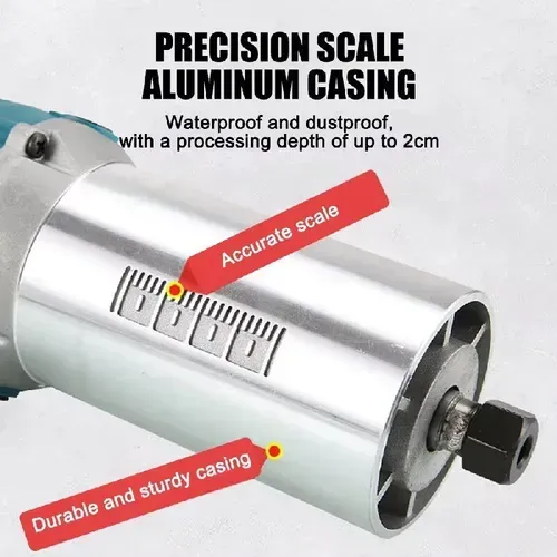 This electric trimmer for woodworking can be used for wood grooving, DIY trimming, arcing, and artistic carving. It's a versatile tool for woodworking and home improvement. Its transparent base provides precise visibility. Multiple speed settings adapt to different materials. The high-strength, durable milling cutter allows you to easily create exquisite woodworking projects and personalized home decor.