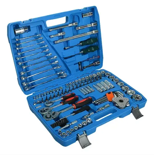 A 151-piece automotive repair tool set, covering all types of automotive repair tools such as sockets, wrenches, and ratchets. Made of high-carbon steel, it is rust-resistant and wear-resistant. The ergonomic design makes operation comfortable. It comes with a professional storage box. It is an all-round professional tool solution for automotive repair technicians and DIY car owners.