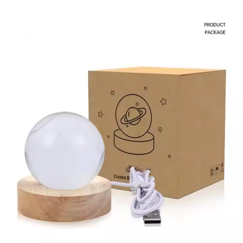 🎁Special Offer Items 80% Off🎁💝Surprise gift for Valentine's Day) Luminous star crystal ball wooden base night light💘