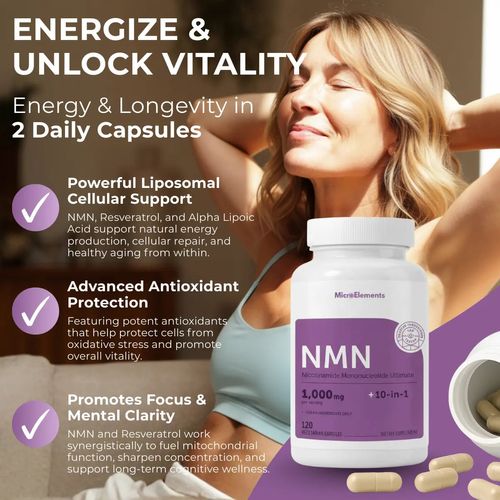 MicroElements NMN - Naturally Supports Cellular Energy To Help You Feel Younger & More Alive