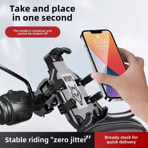 Electric bike mobile phone holder, delivery rider navigation, motorcycle, car mounted bicycle, shock-absorbing holder