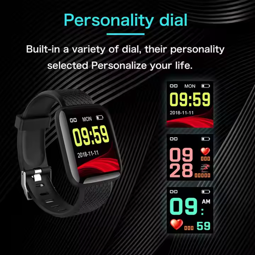 1.3 Inch Color Screen Smart Watch 116 Plus Sport Smart Bracelet Fitness Watch Tracker Heart Rate And Blood Pressure