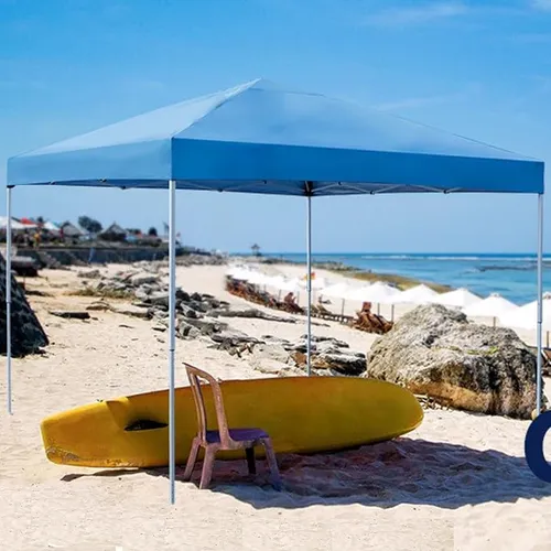 CROWN SHADES 10x10 Canopy Tent, Pop Up Beach Tent for Outdoor Shades with Wheeled Bag, 8 Stakes, 4 Ropes