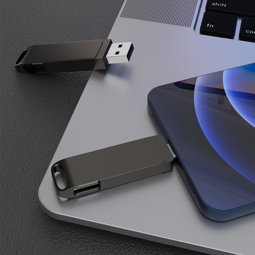 Metal rotating 360°U disk business gifts cell phone computer USB flash drive 64G128G large capacity