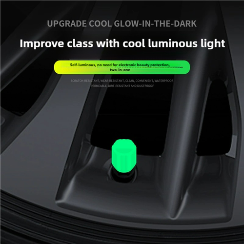 Netflix Car Tire Glow-in-the-Dark Valve Caps (For Cars and Motorcycles)
