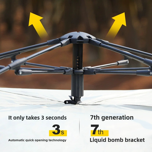 Best Selling Outdoor Fully Automatic 3-4 Tent Oxford Fabric Black Coated Automatic Tent Adult Children Camping Tent👩‍👩‍👧‍👦