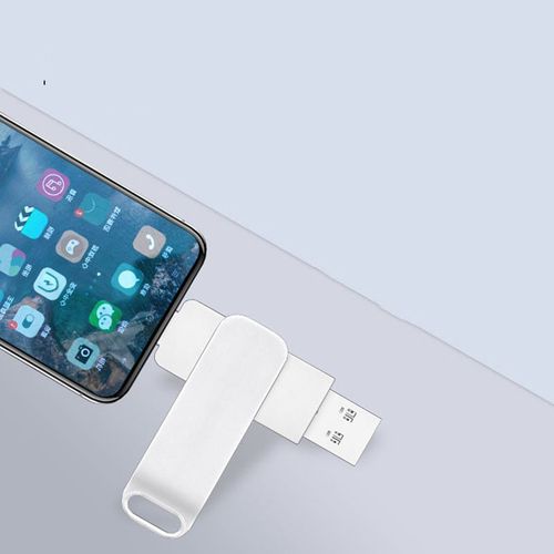 Metal rotating 360°U disk business gifts cell phone computer USB flash drive 64G128G large capacity