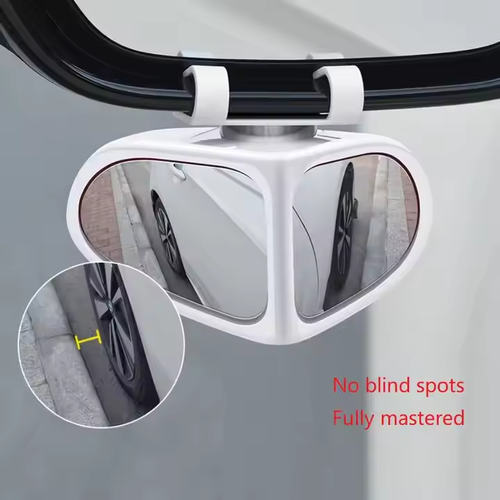 Car front and rear wheel blind spot auxiliary mirror 360 degree reflector ultra-clear glass wide-angle mirror small round mirror reversing magic weapon