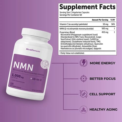 MicroElements NMN - Naturally Supports Cellular Energy To Help You Feel Younger & More Alive