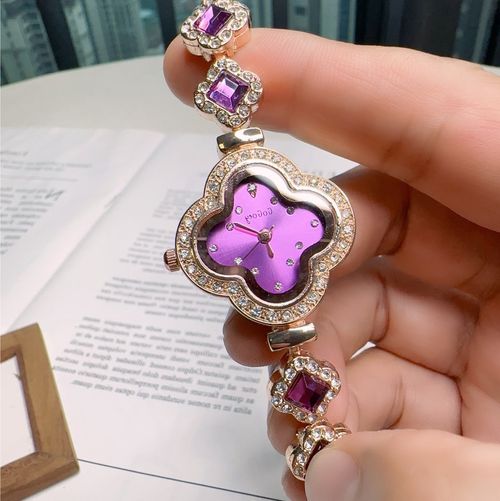 💖New fashion ladies four-leaf clover bracelet quartz watch