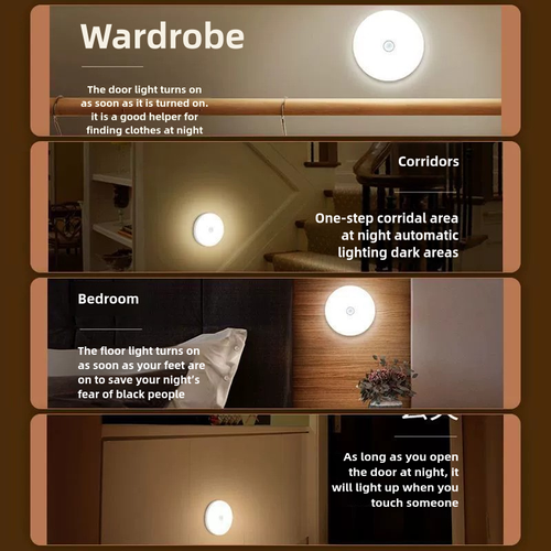 The human body intelligent sensor light corridor without plugging the electricity night light automatic super bright toilet hallway dormitory household new