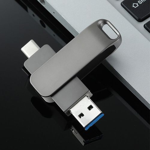 Metal rotating 360°U disk business gifts cell phone computer USB flash drive 64G128G large capacity