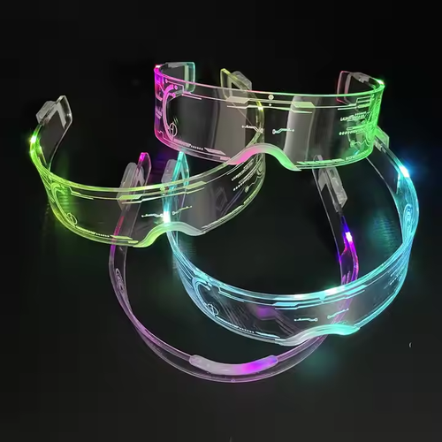 LED light-emitting glasses futuristic technology sense jittery voice the same bar bouncer burst flash charging glasses