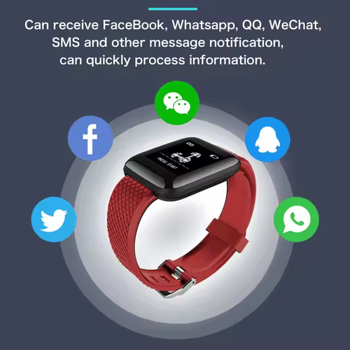 1.3 Inch Color Screen Smart Watch 116 Plus Sport Smart Bracelet Fitness Watch Tracker Heart Rate And Blood Pressure