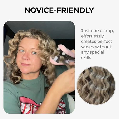 Wave curling iron