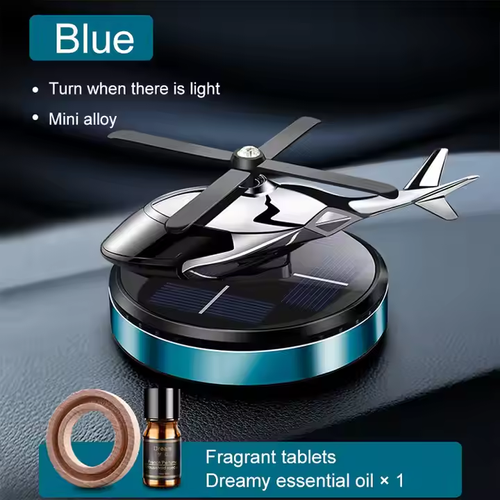 New Design Solar Power Energy Car Air Freshener Helicopter Car Perfume