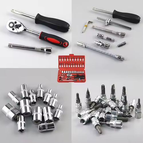 Auto repair tool set wrench socket tool 46 pieces set of batch head combination tool hardware tools