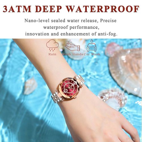 🎁Special Offer Items 80% Off🎁POEDAGAR Luxury Diamond Dress Ladies Watch High Quality Waterproof Rose Gold Luminous Stainless Steel for Women Quartz Watches