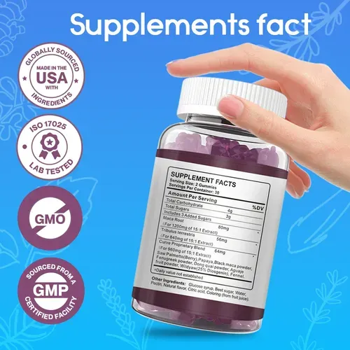 Maca Plus Gummies (1500mg) | Dietary Supplement for Hips Enlargement