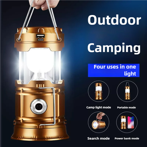 Netflix explosion models multi-functional simple solar charging super bright light-emitting diode portable camping light