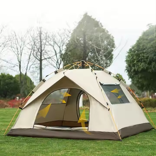 Best Selling Outdoor Fully Automatic 3-4 Tent Oxford Fabric Black Coated Automatic Tent Adult Children Camping Tent👩‍👩‍👧‍👦