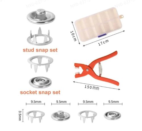 🎁Special Offer Items 80% Off🎁🔥Last day to get over 50% off🔥Metal Snap Buttons with Fastener Pliers Tool Kit