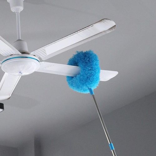 Ceiling fan dust collector mop
