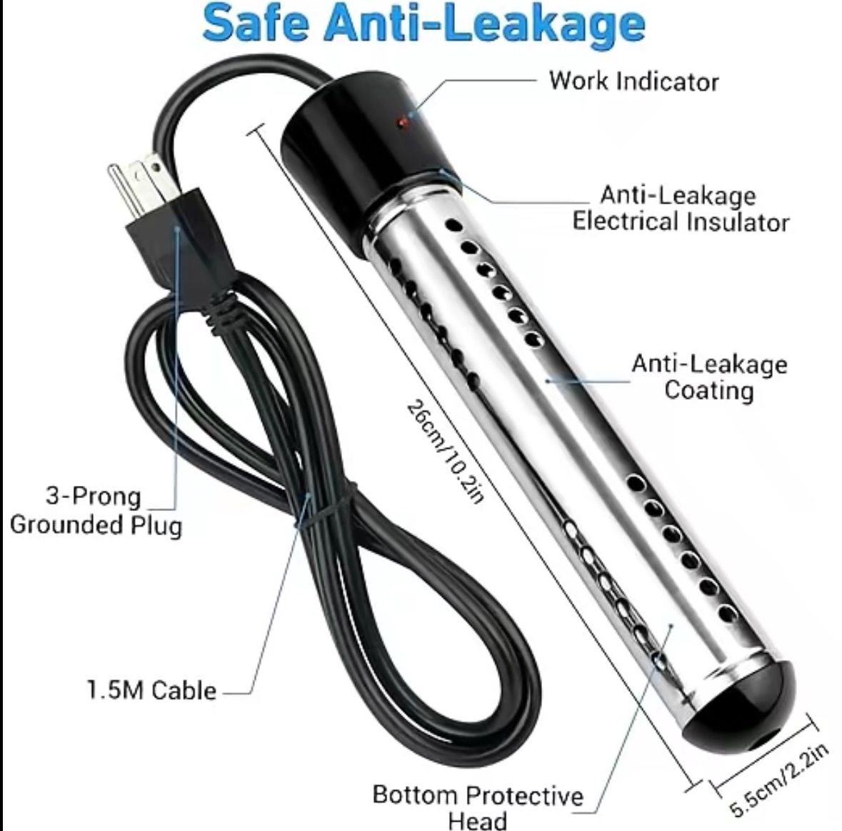 Portable electric water heater