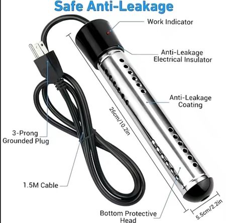 Portable electric water heater