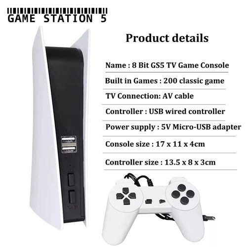 G155 TV Game Console 8Bit Retro Consola Video Juegos 200 Classic Games Built-In GS5 Station wireless Handheld Gamepad AV Output