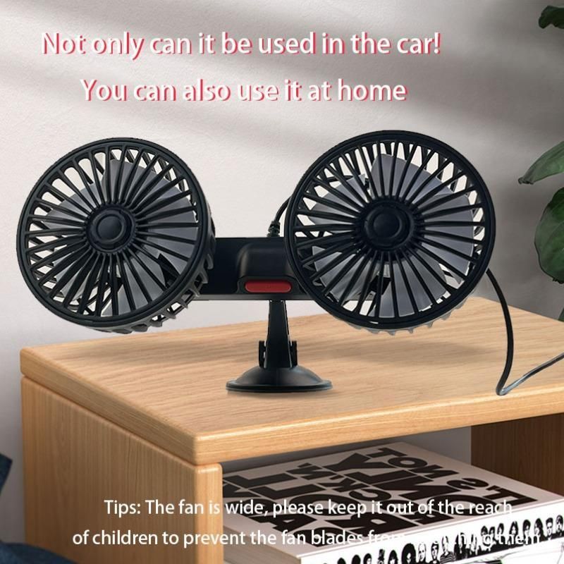 Adjustable car rear seat fan