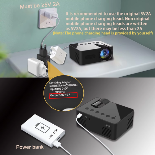 Mini projector with a universal stand