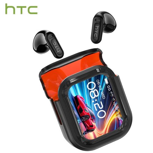hTC NE20 True Wireless Bluetooth 6.0 Earbuds with LCD Screen for Gaming Bluetooth Earphones, Touch Control Headphones In Ear Earbuds for Gaming and Business