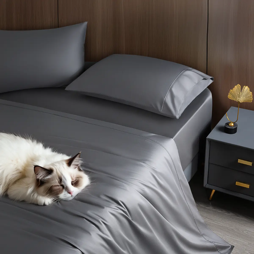 Fiber sheet set 4 pieces  pillowcase sheet fitted sheet