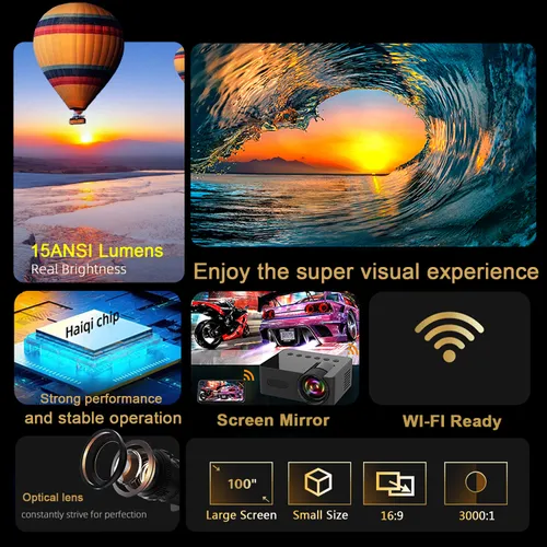 Mini projector with a universal stand