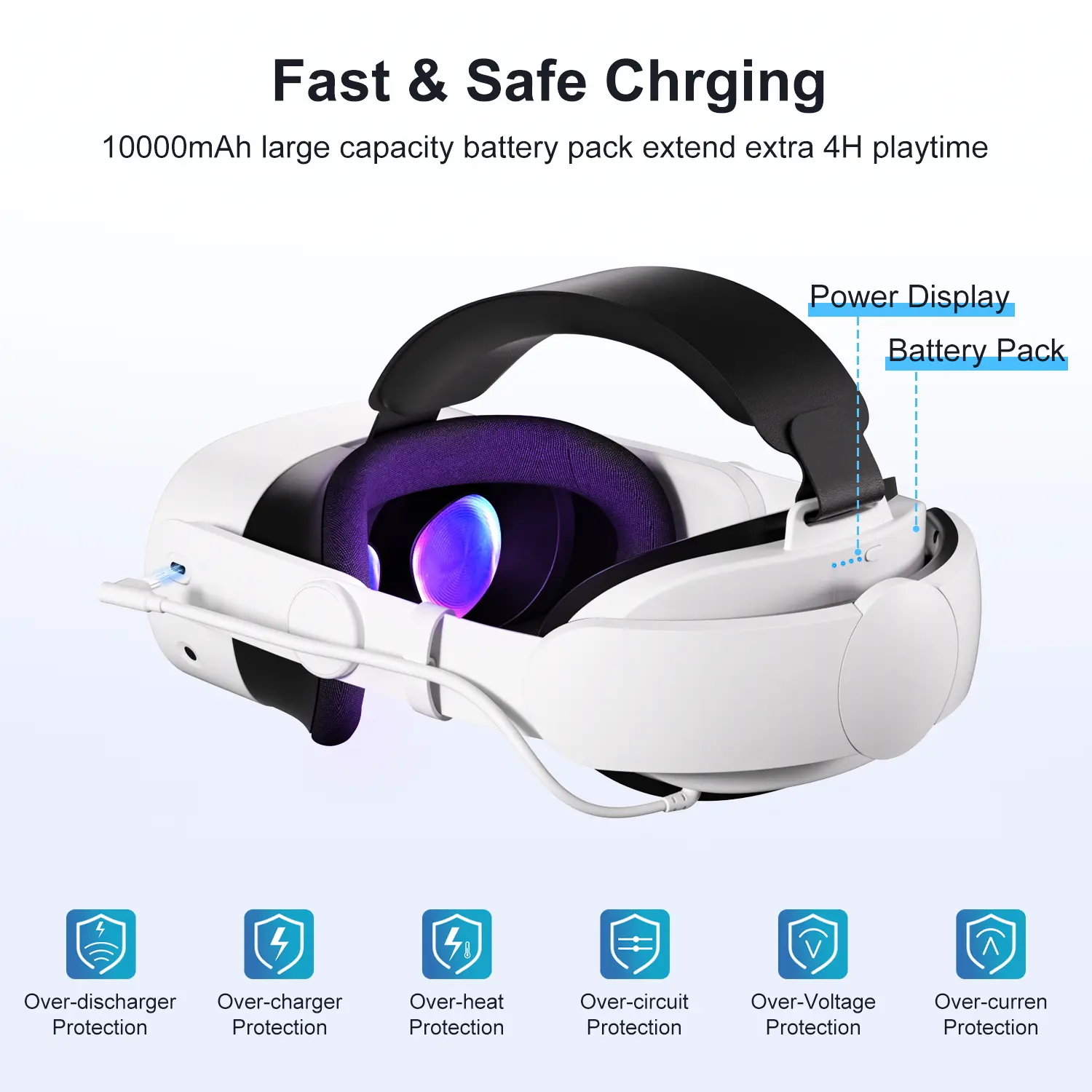 Rechargeable VR glasses