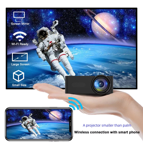 Mini projector with a universal stand