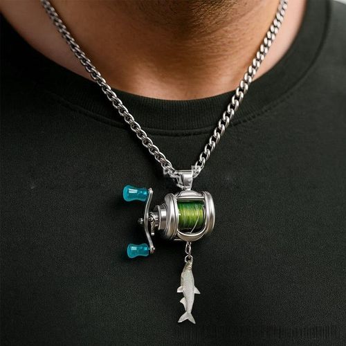 A set of fishing line reel necklaces is very popular among fishing enthusiasts.