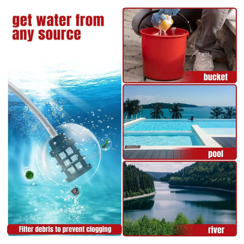 Portable cordless high-pressure washer – high-pressure car wash spray gun with nozzle.