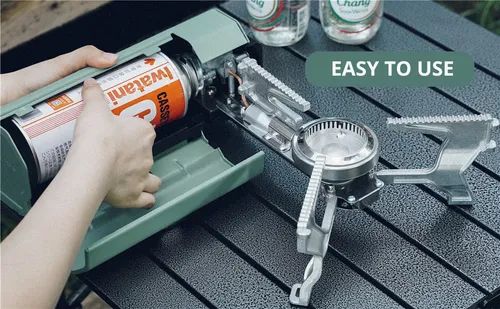 Foldable Cassette Stove Outdoor Camping Stove for Camping, Picnic,BBQ (NOT include Gas)