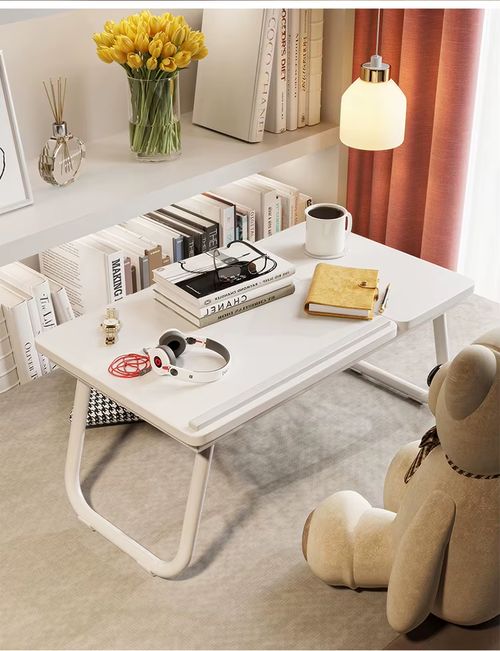 Portable folding bedside computer desk