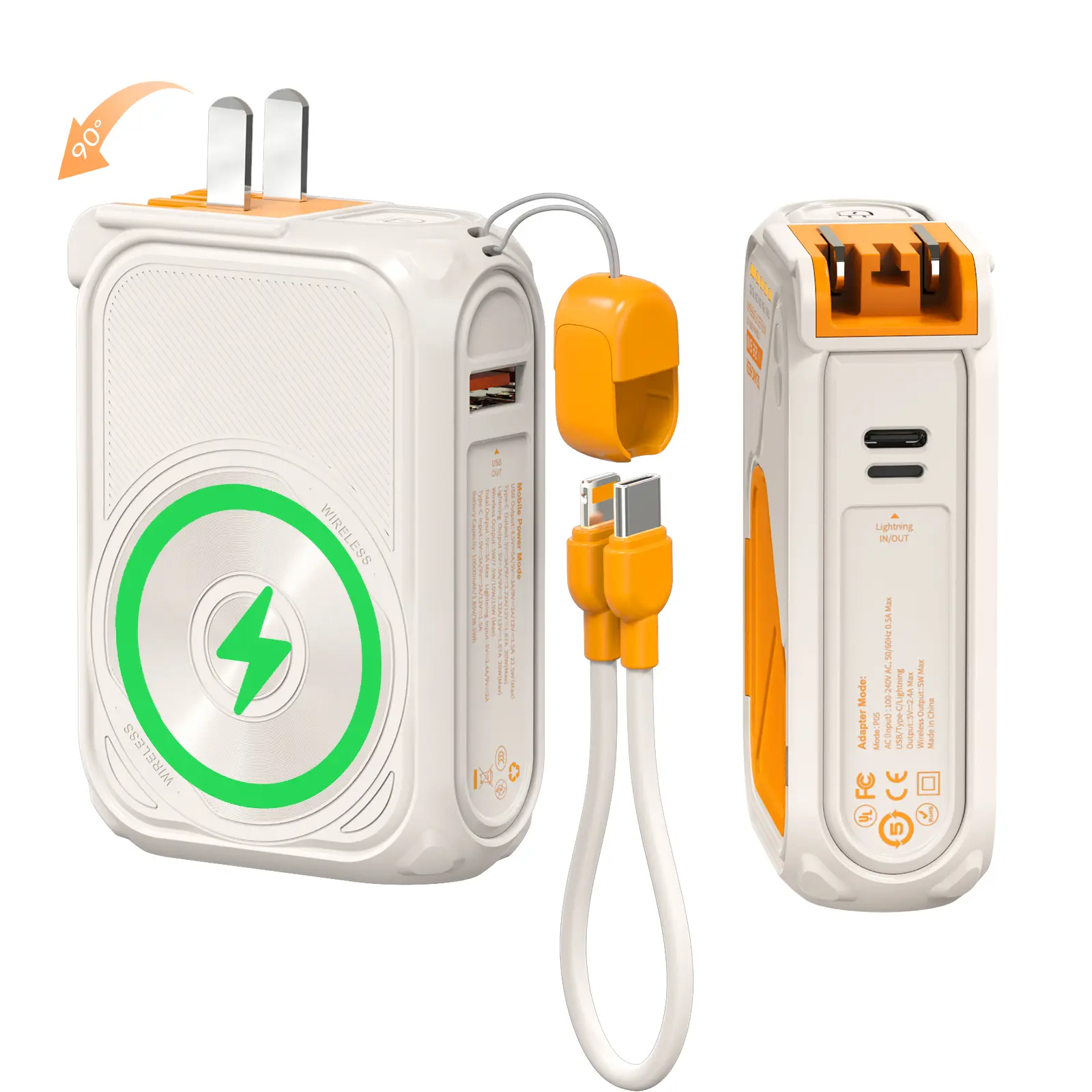 Multifunctional 9-in-1 Mini Wireless Power Bank