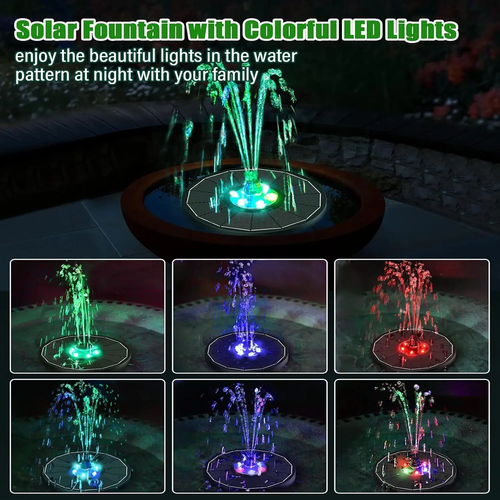 Solar fountain set