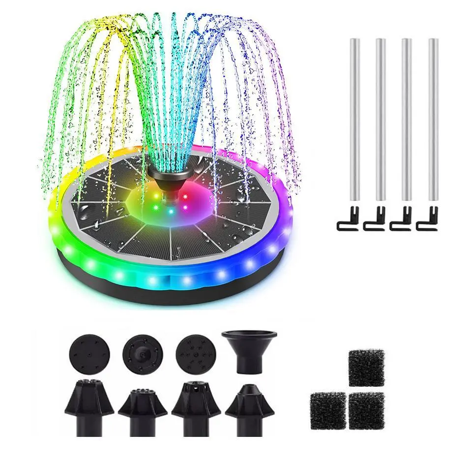 Solar fountain set