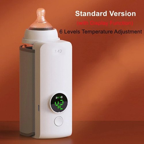 Rechargeable baby bottle warmer with 6 temperature settings