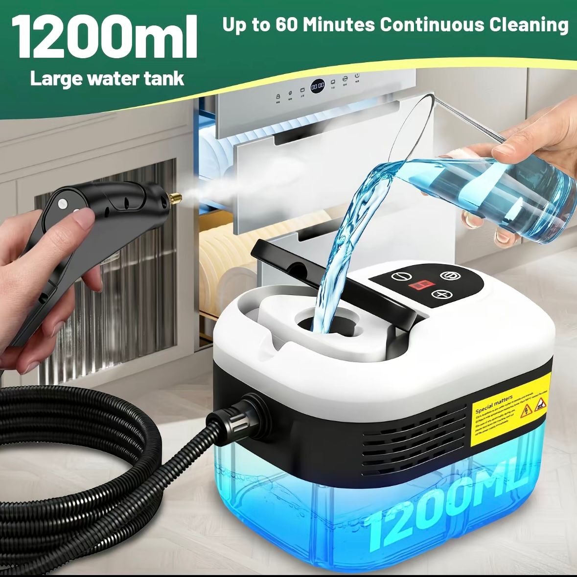 Handheld portable steam cleaner