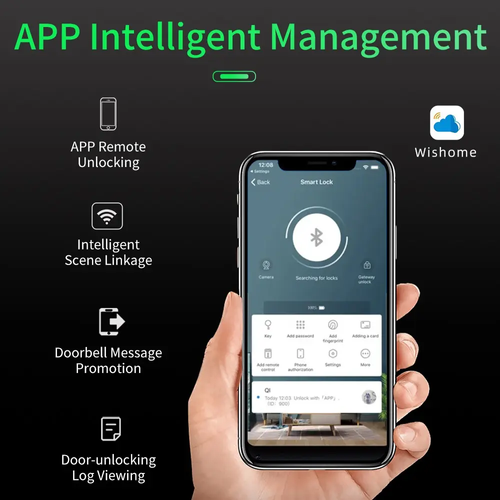 WIFI APP Smart Life APP Smart Lock 3D Face Recognition Fingerprint Password Smart Door Lock With Camera